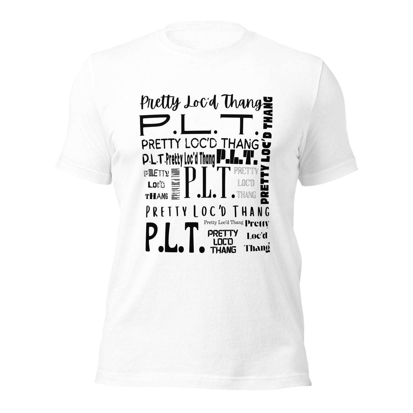 Pretty Loc'd Thang (P.L.T.) T-shirt (Black Ink)