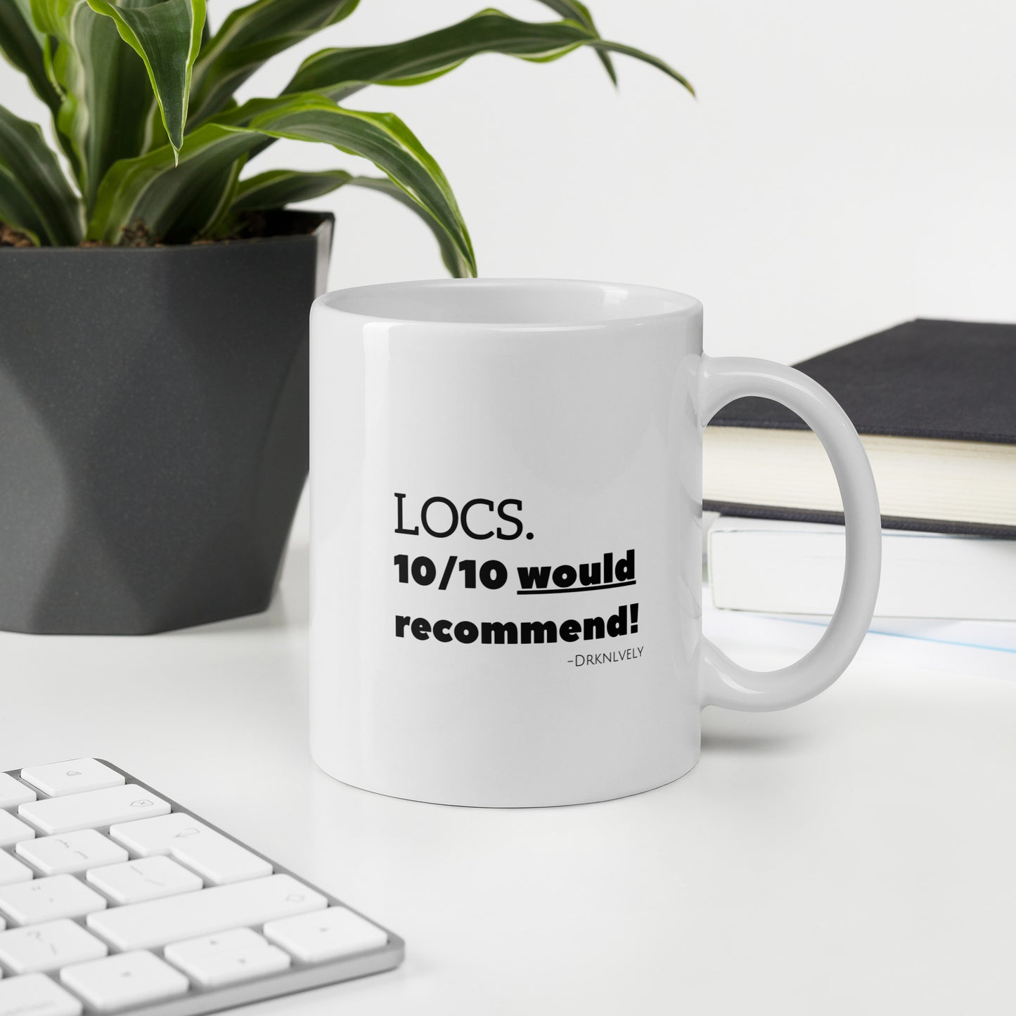 LOCS. 10/10 White Mug