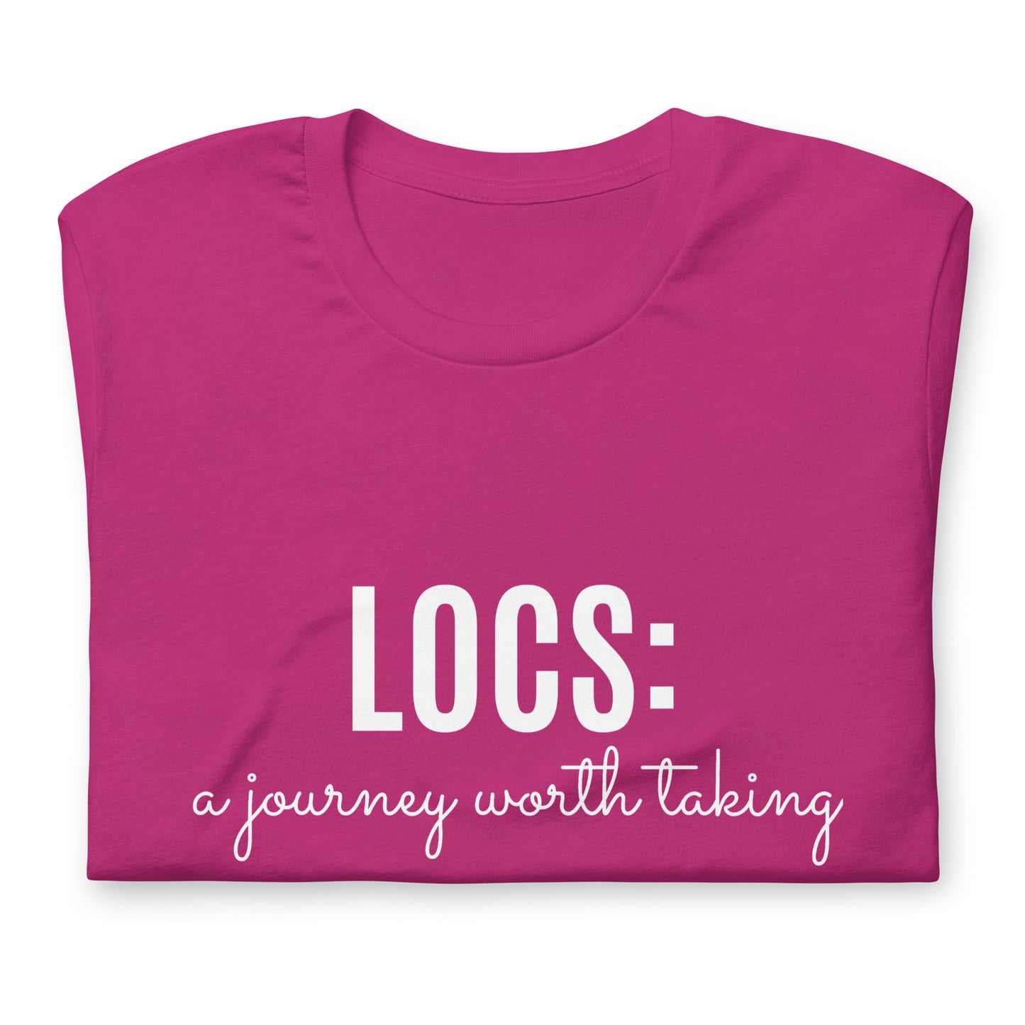 Locs: a journey worth taking Tee (white)