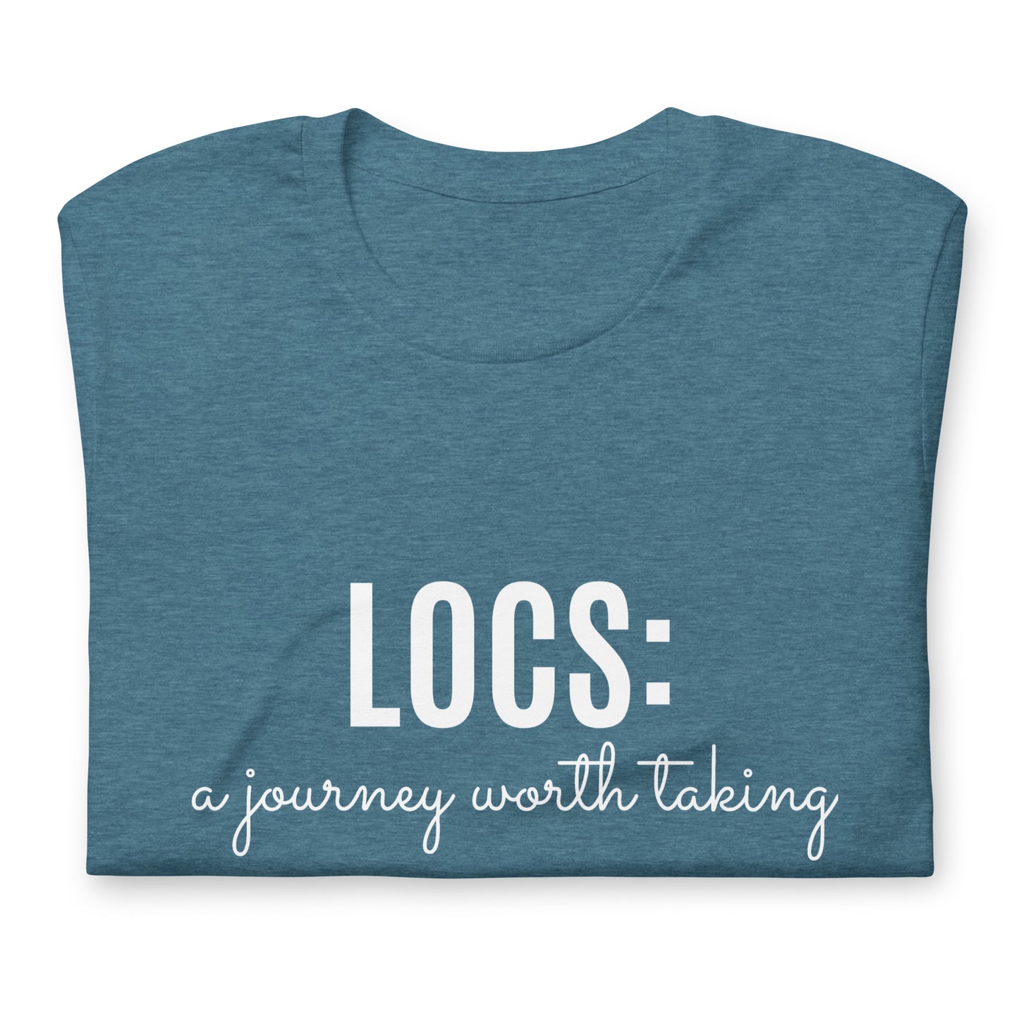 Locs: a journey worth taking Tee (white)