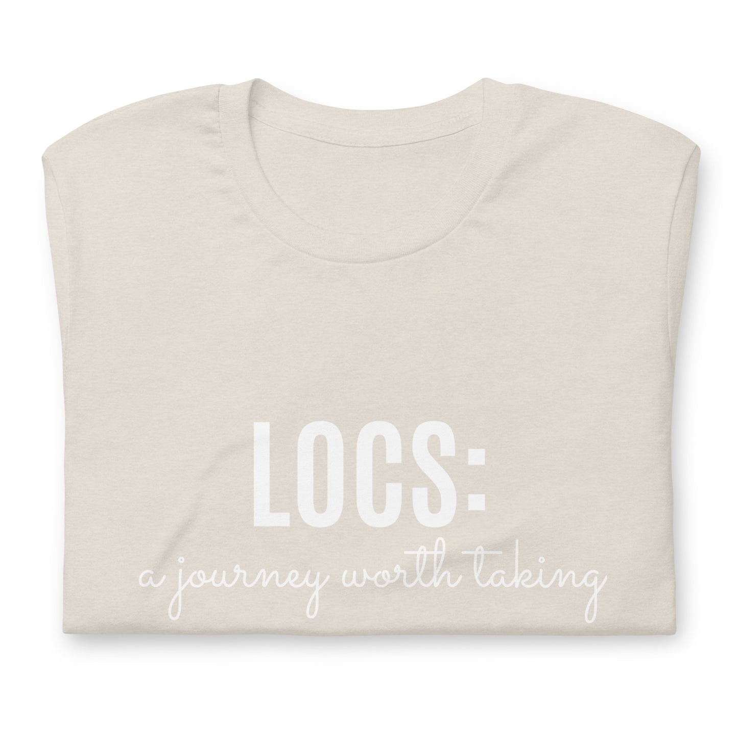 Locs: a journey worth taking Tee (white)