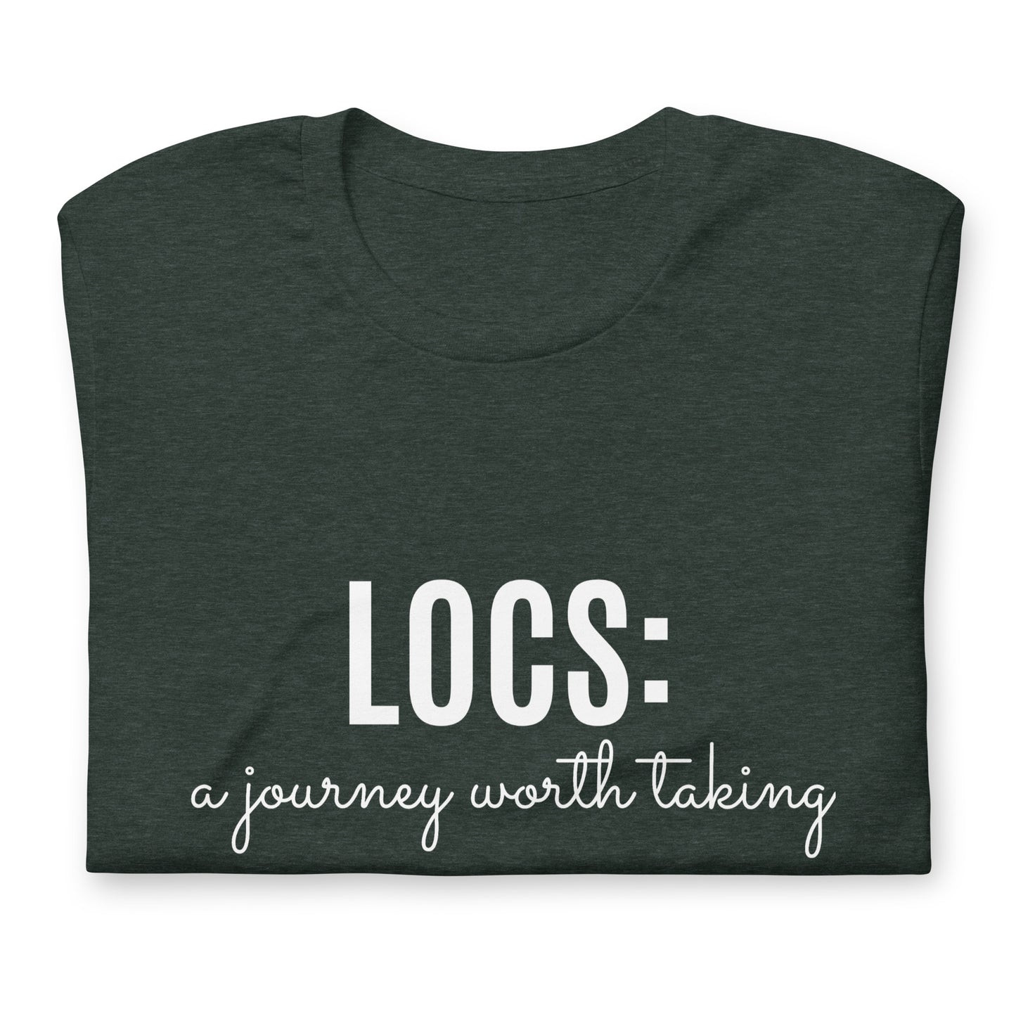 Locs: a journey worth taking Tee (white)