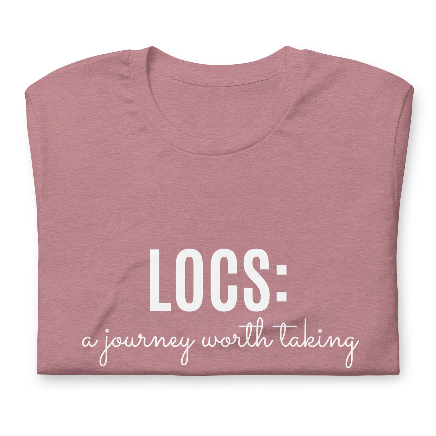 Locs: a journey worth taking Tee (white)