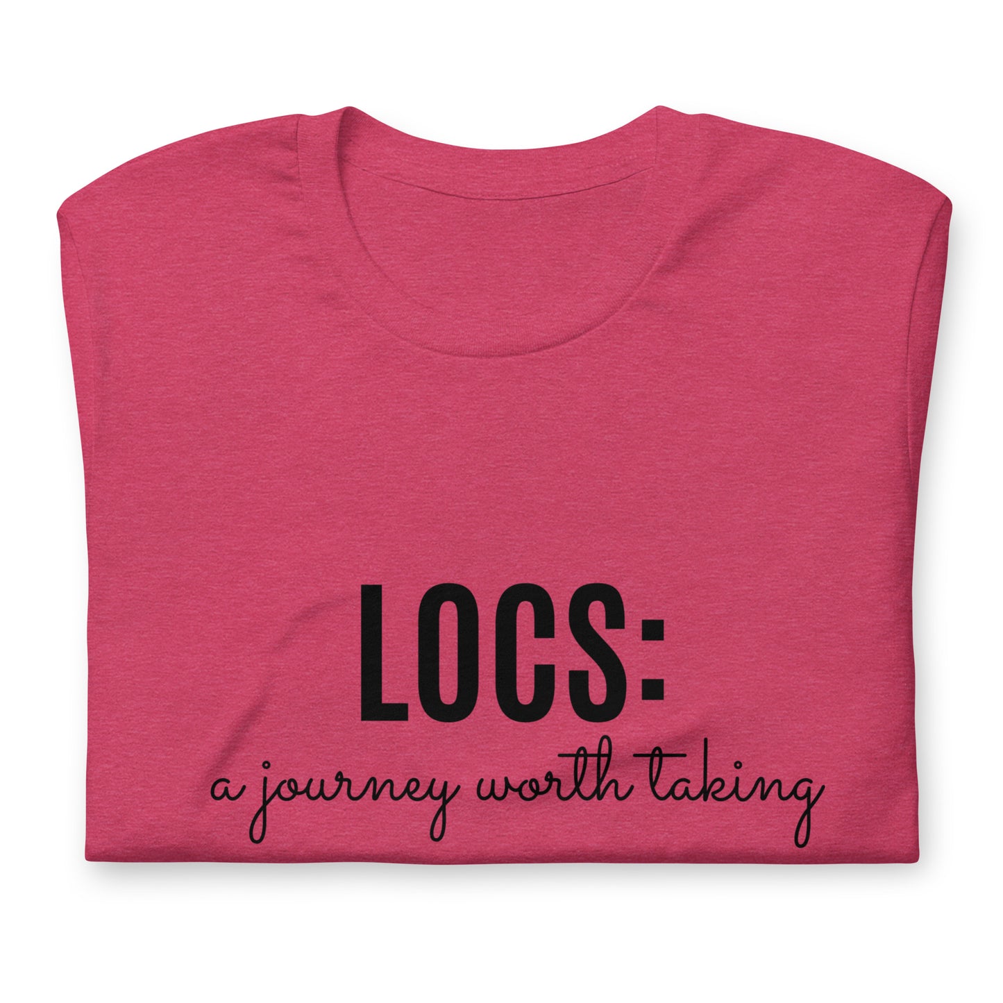 Locs: a journey worth taking Tee (blk ink)