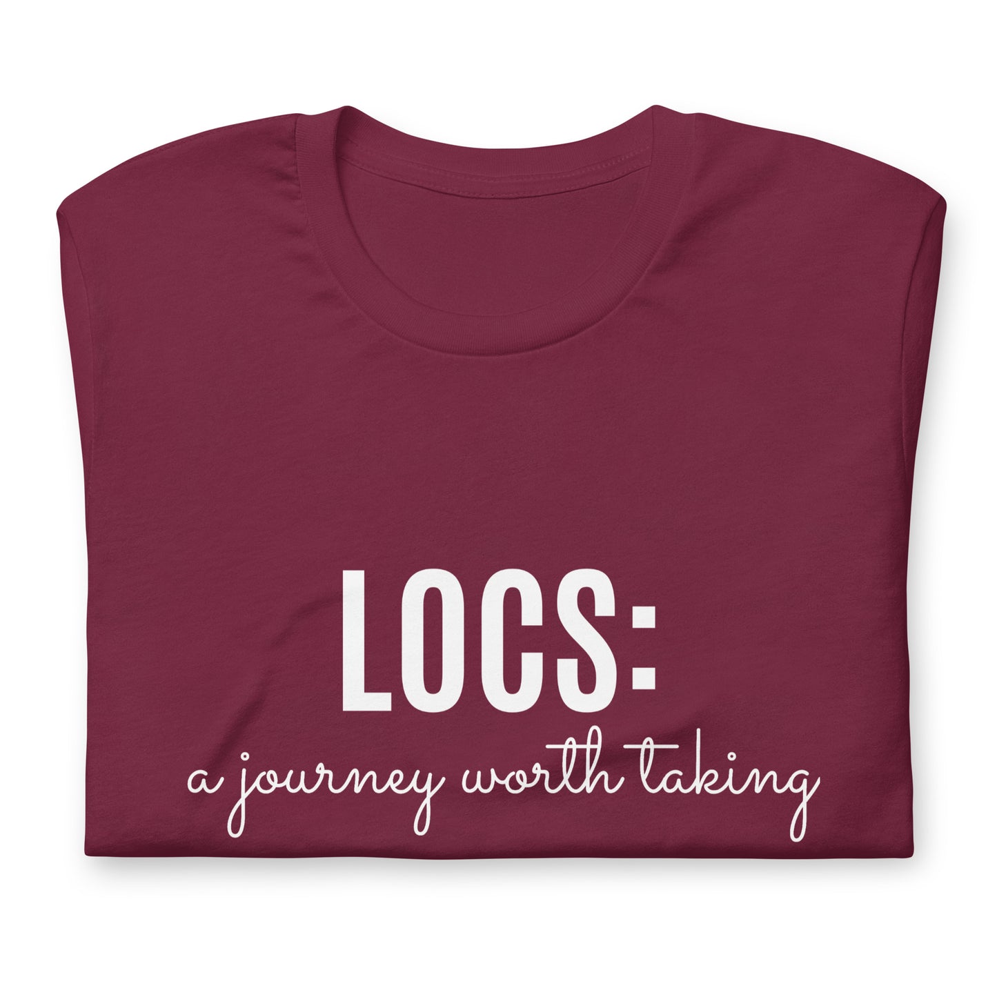 Locs: a journey worth taking Tee (white)