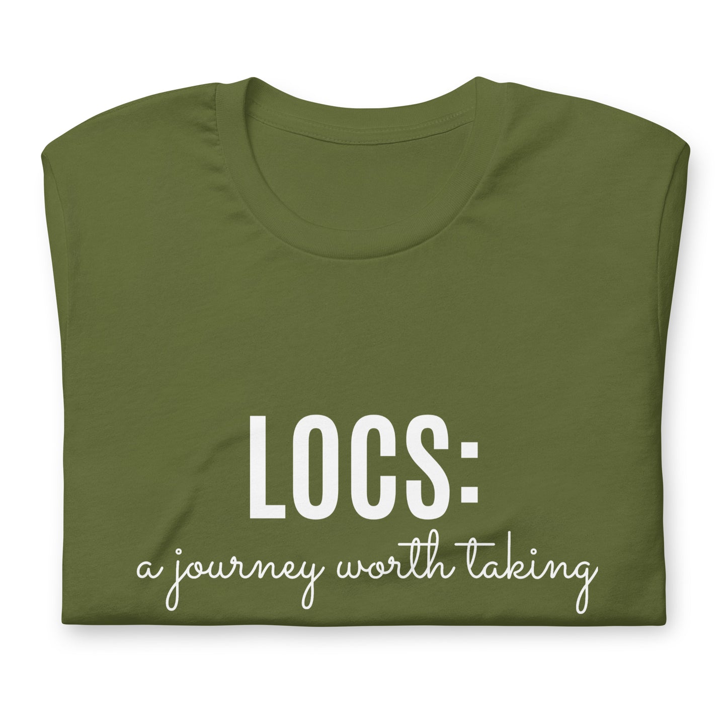 Locs: a journey worth taking Tee (white)