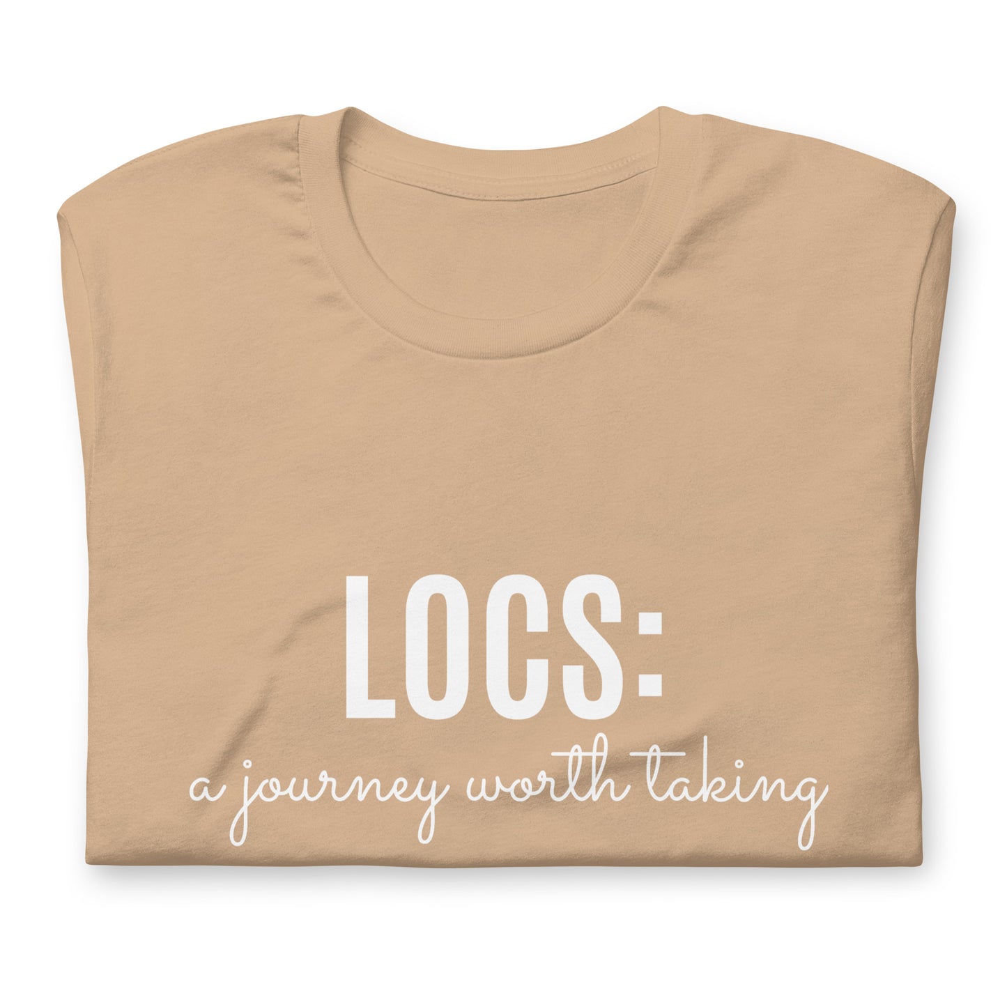 Locs: a journey worth taking Tee (white)
