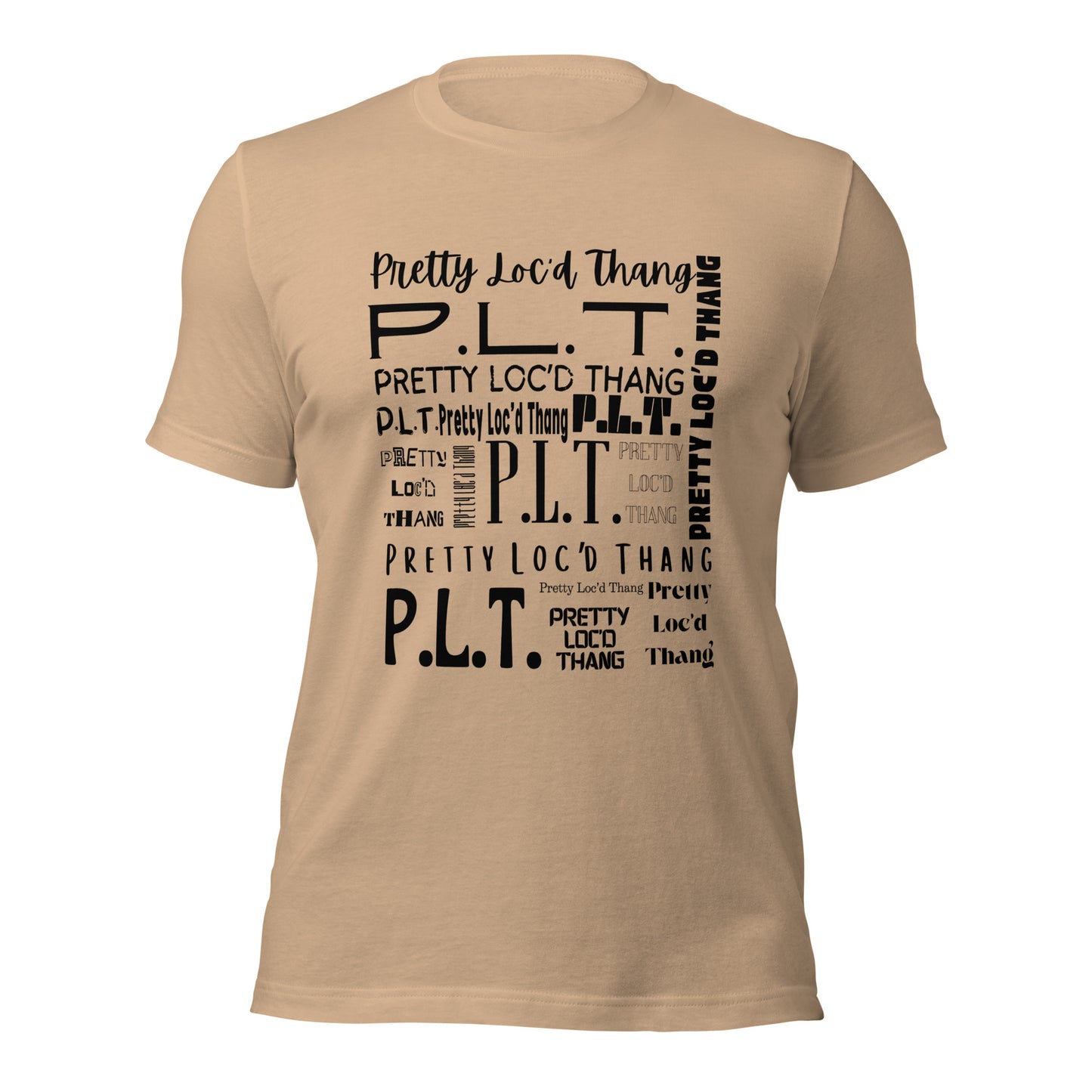 Pretty Loc'd Thang (P.L.T.) T-shirt (Black Ink)